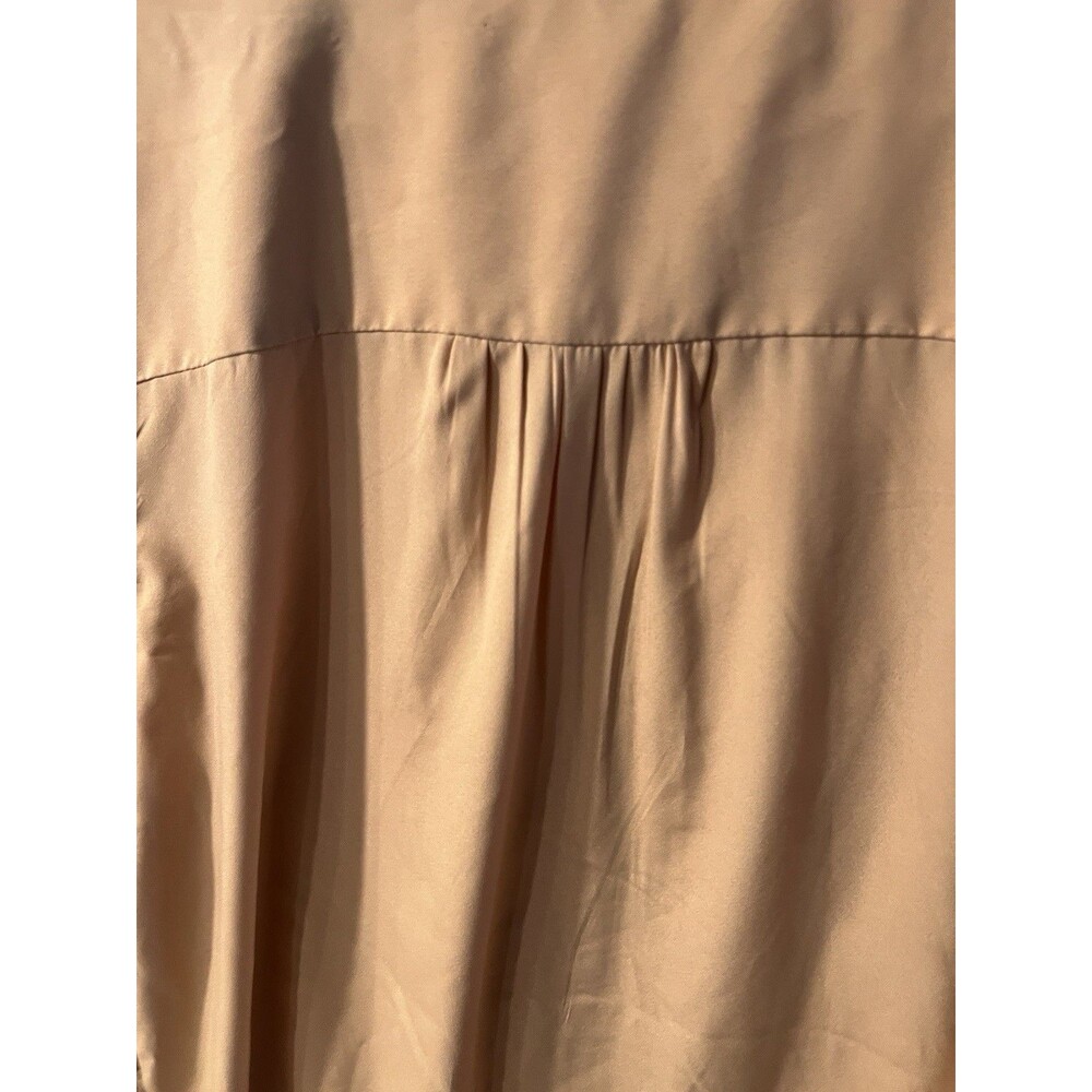 NINE WEST VINTAGE AMERICA Blouse Womens M Lace Inlay Beige Tunic Feminine Whimsy - Picture 6 of 8